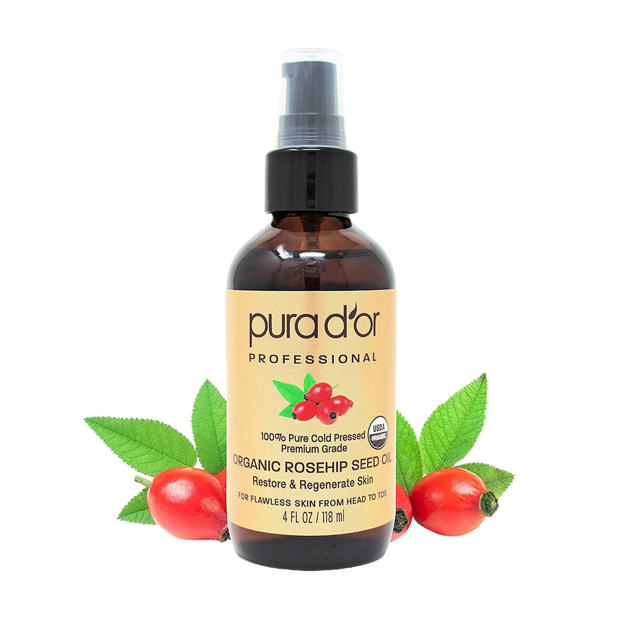 Organic Rosehip Seed Oil 4 oz (118 ml)